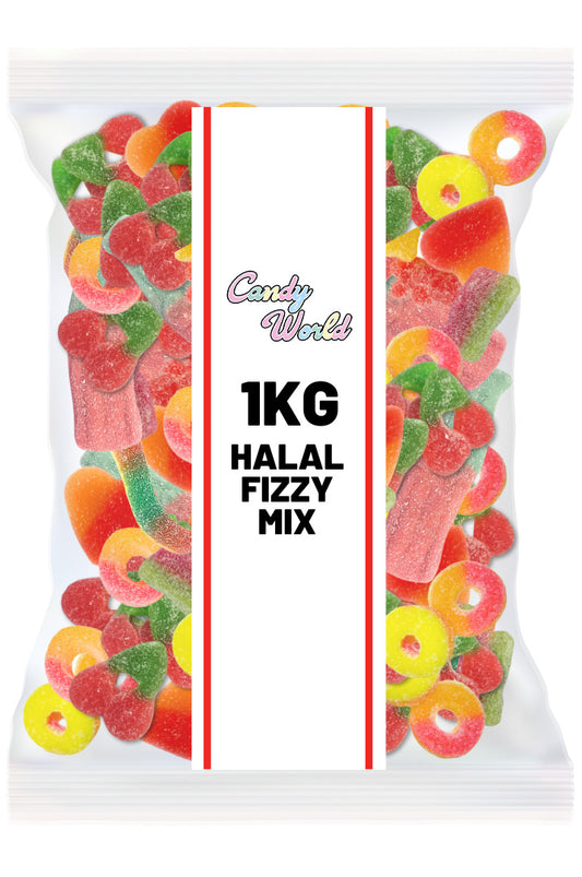 2kg of Halal Pick N Mix Sweets 1kg Fizzy & 1kg Jelly Mix Sweets Halal